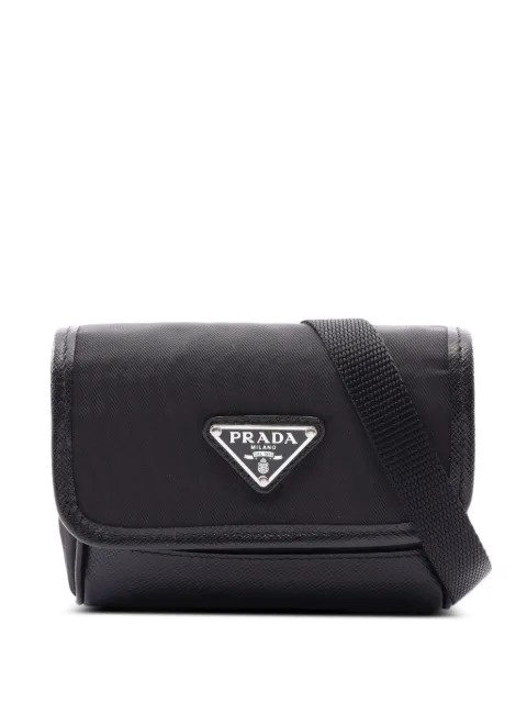 Prada Pre-Owned bolsa mini con placa del logo triangular 2010
