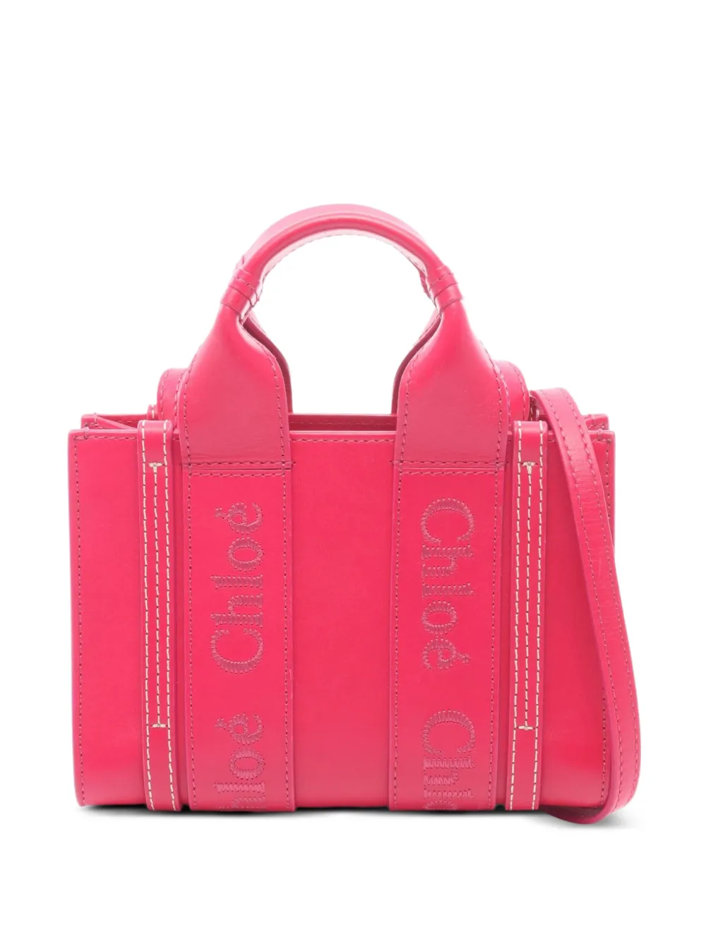 Chloé Pre-Owned 2010s Woody mini shoulder bag - Rosa