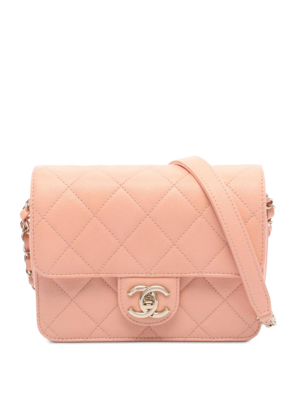 CHANEL Pre-Owned 2021s Matelassé CC turn-lock shoulder bag - Rosa