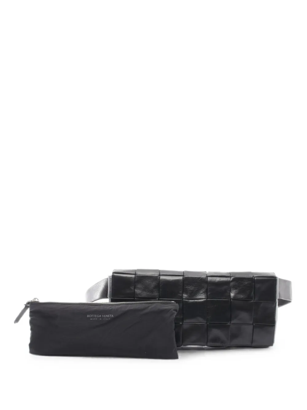 Bottega Veneta Pre-Owned 2010s Cassette maxi Intrecciato belt bag - Schwarz