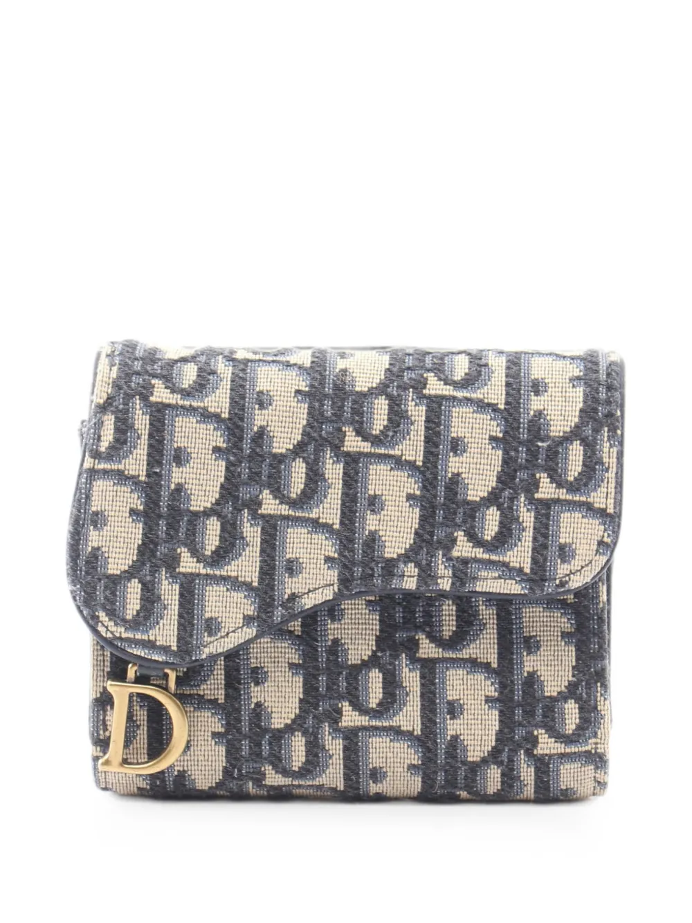 Christian Dior Pre-Owned 2000s Saddle Lotus tri-fold wallet - Neutrals