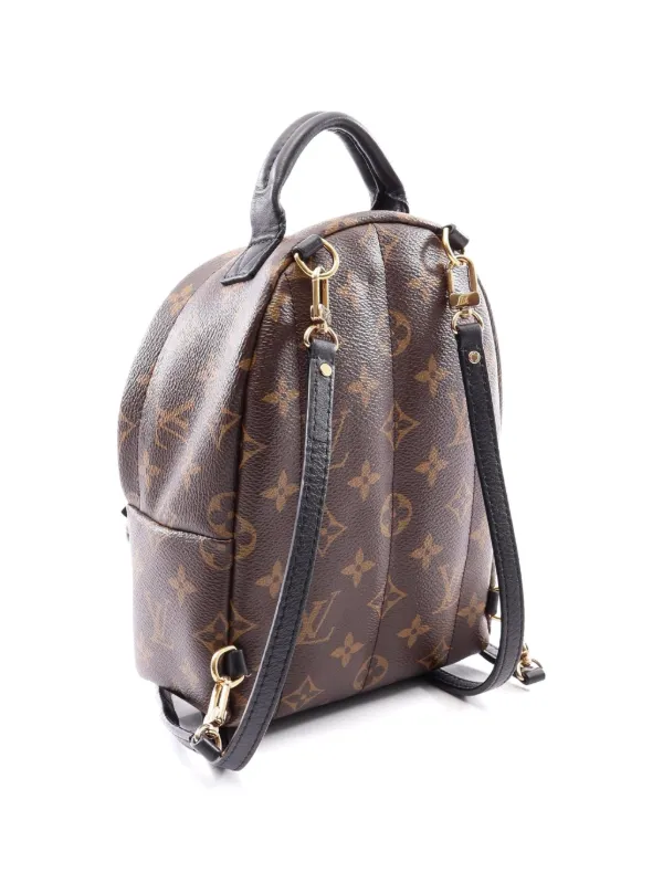 louis vuitton backpack 2017 Louis Vuitton Pre-Owned 2017 Mini Palm Springs Monogram Backpack | Brown