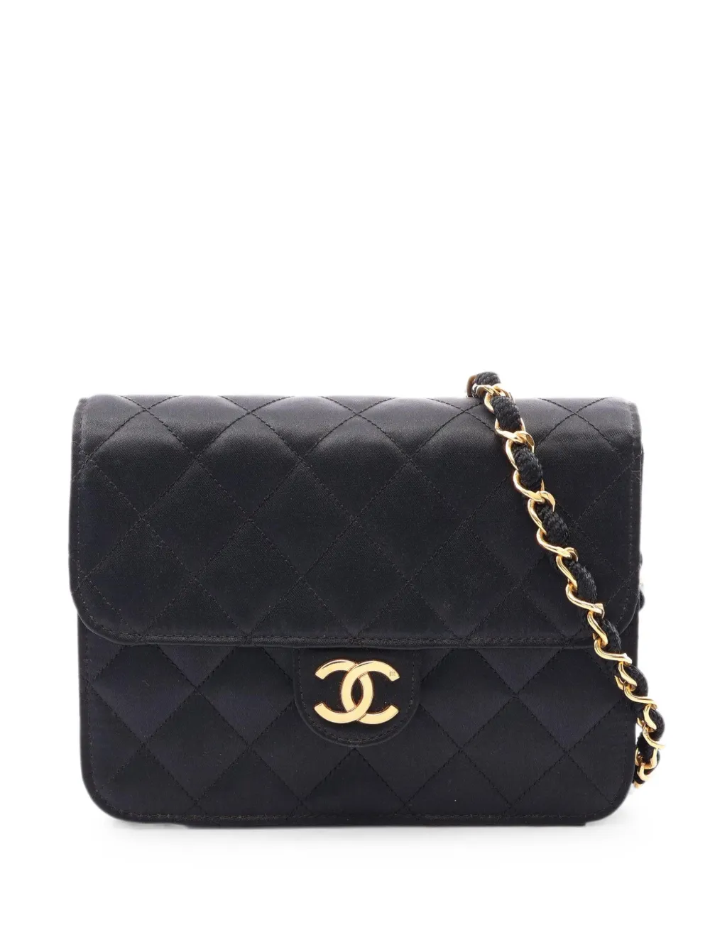 CHANEL Pre-Owned 1986-1988 Matelassé chain crossbody bag - Nero