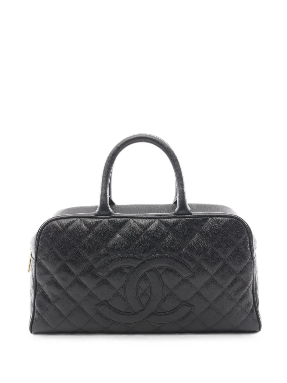 CHANEL Pre-Owned 2004-2005 Boston quilted caviar tote bag - Nero