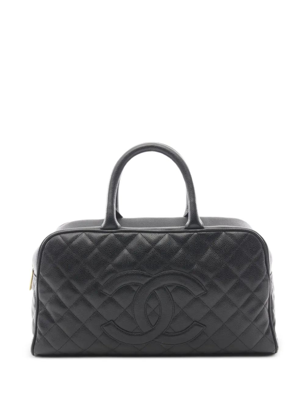 CHANEL Pre-Owned 2004-2005 Boston quilted caviar tote bag - Nero