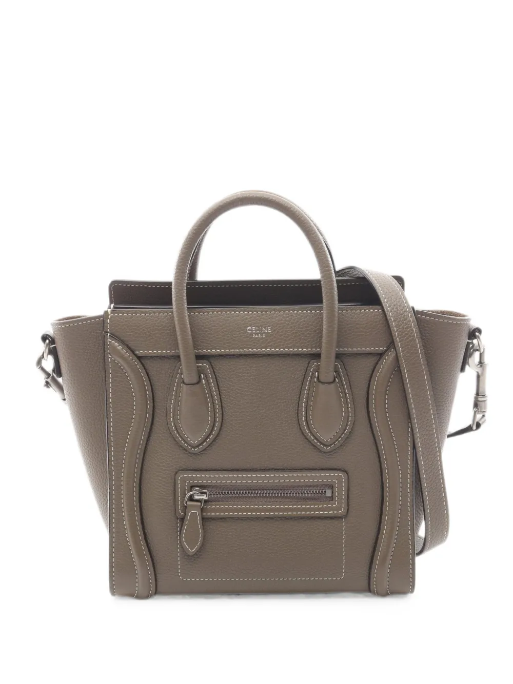 Celine Pre-Owned 2010s Luggage Nano leather shoulder bag - Neutrals