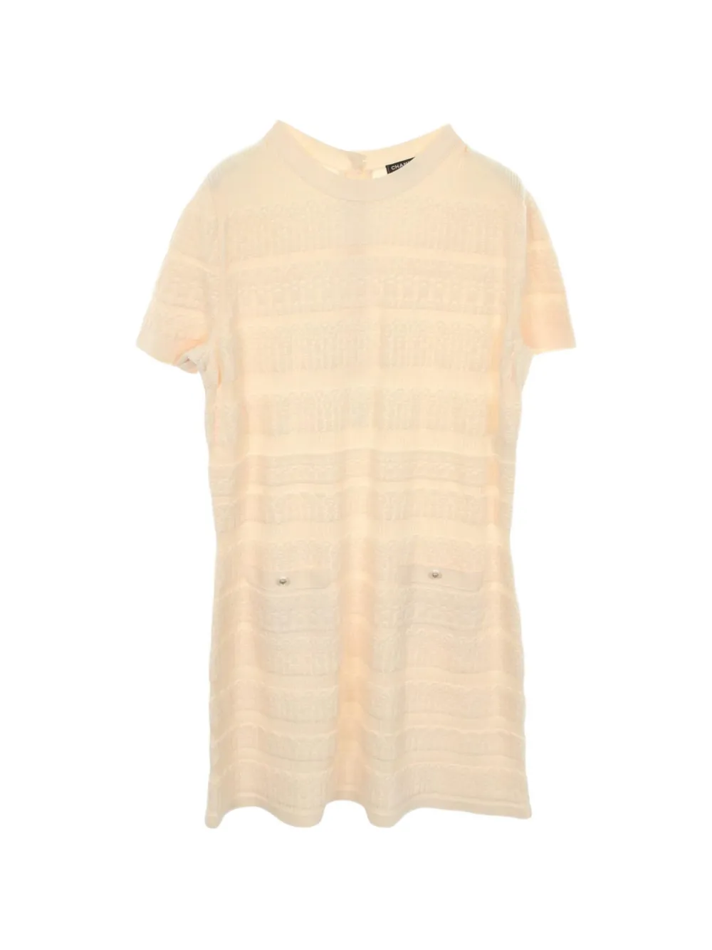 CHANEL Pre-Owned 1986-1988 intarsia-knit mini dress - Toni neutri