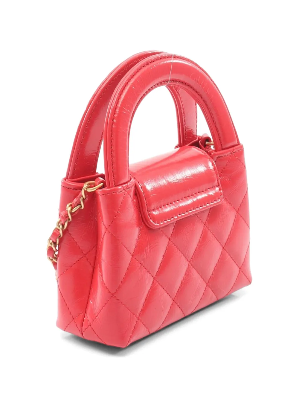 CHANEL Pre-Owned 2021 Matelasse mini-shopper Rood