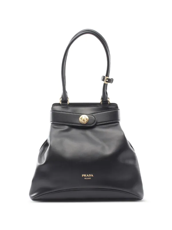 Prada Pre-owned 2010s Etude Softy Shoulder Bag in Black