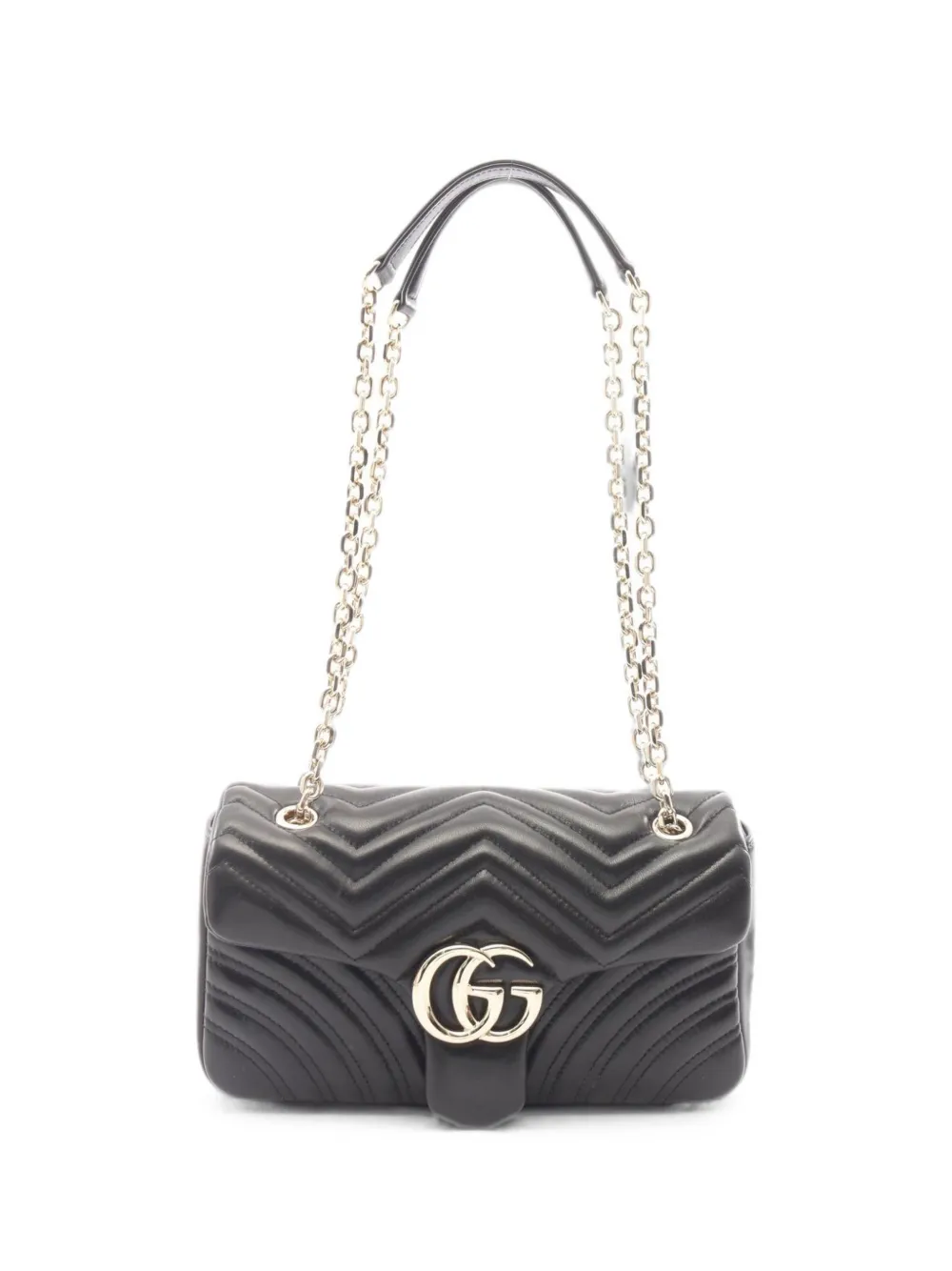 Gucci Pre-Owned 2020s medium Marmont GG shoulder bag - Nero