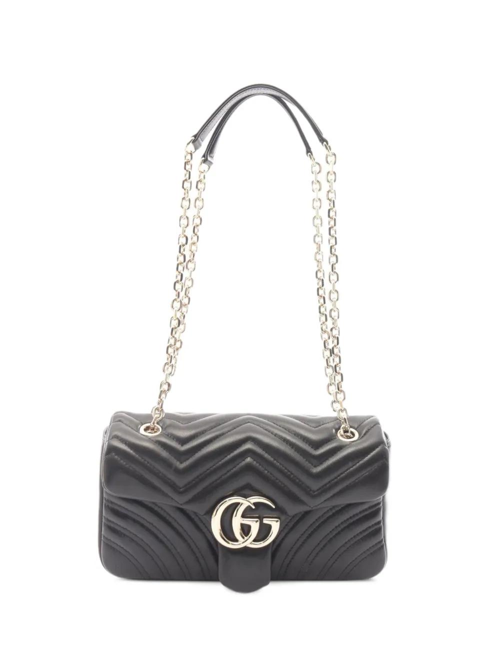 Gucci Pre-Owned 2020s medium Marmont GG shoulder bag - Nero