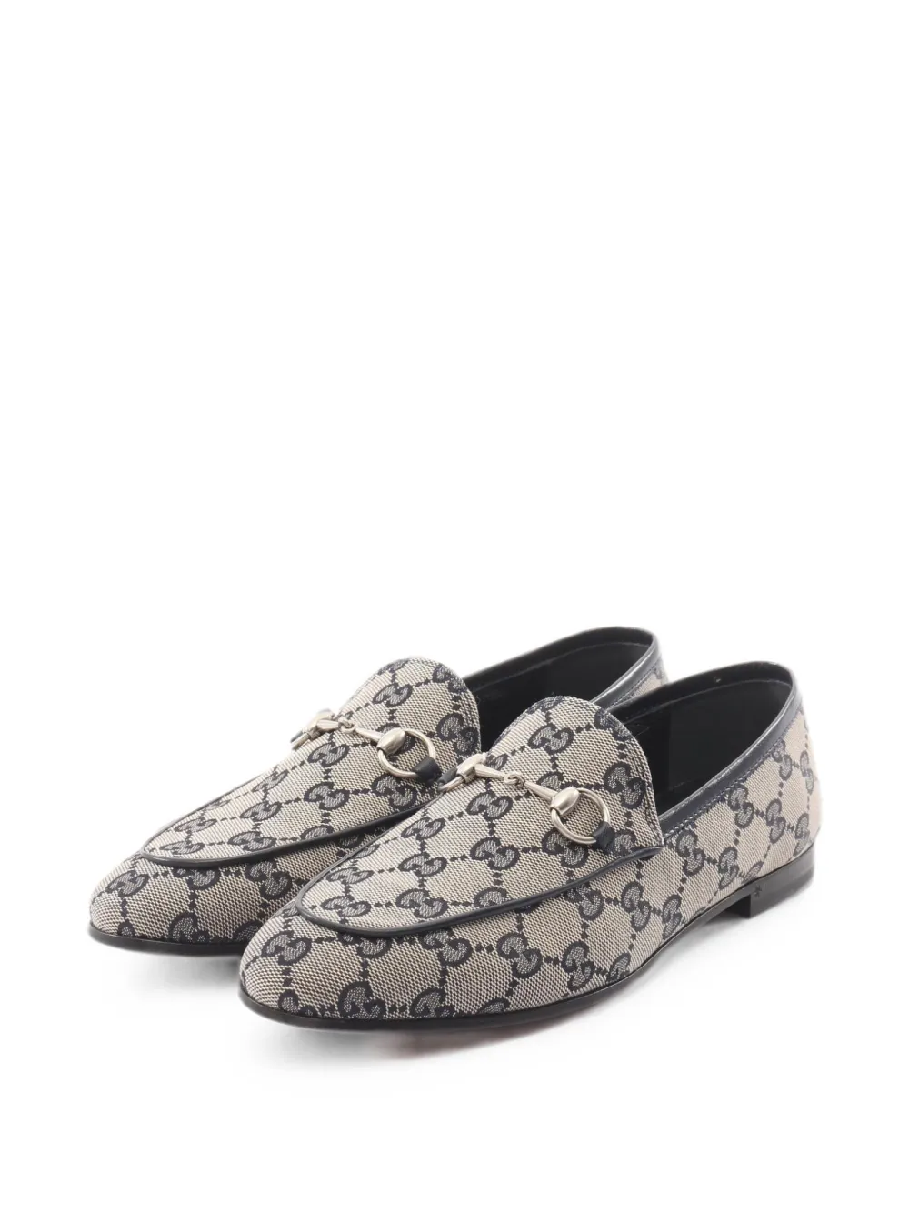 Gucci Pre-Owned Jordaan horsebit GG loafers - Nude