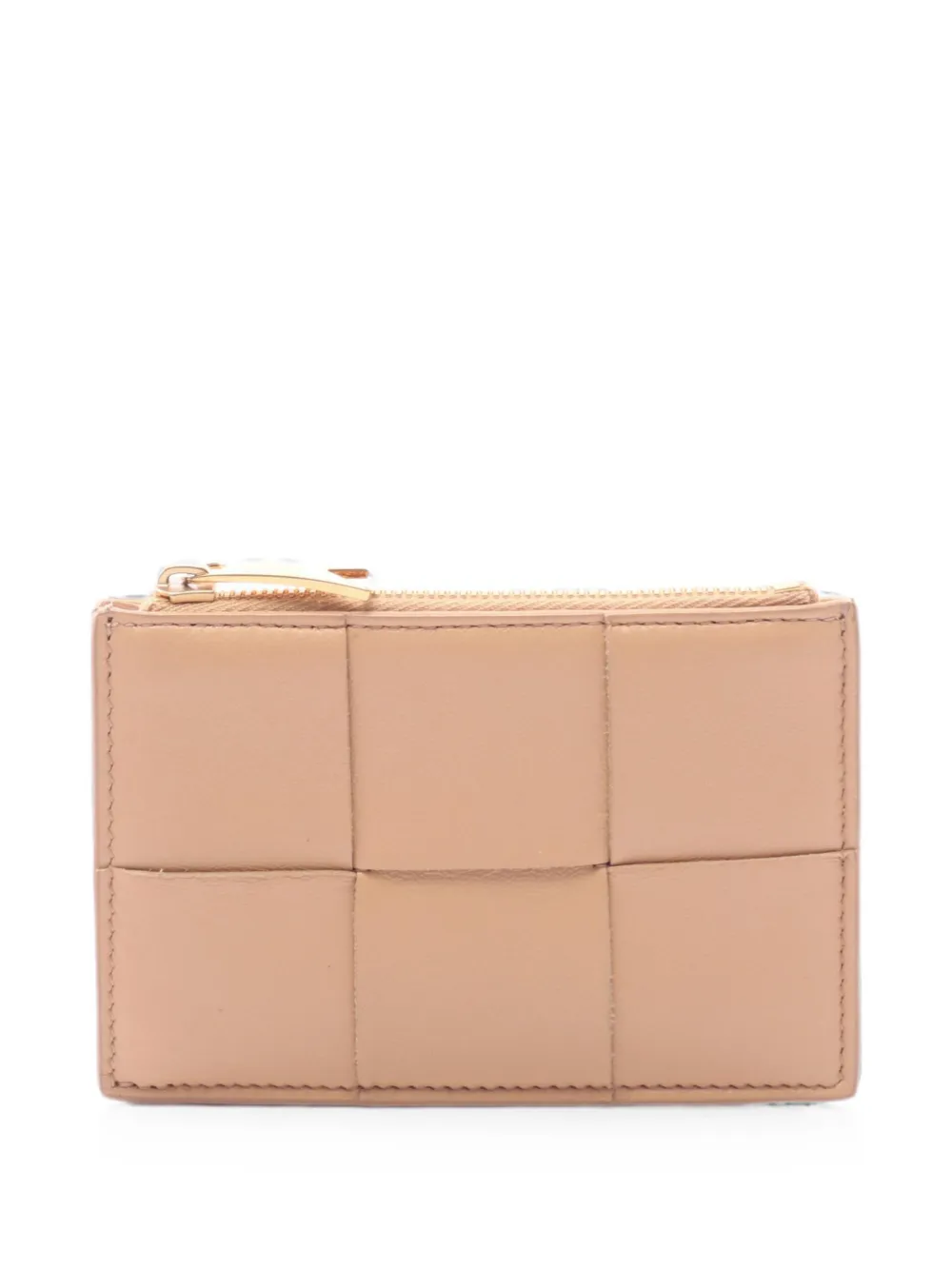Pre-owned Bottega Veneta Cassette Card Case In Neutral