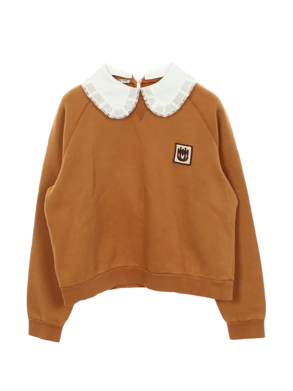 Miu Miu Pre-Owned sweat à patch logo (années 2010) - Marron