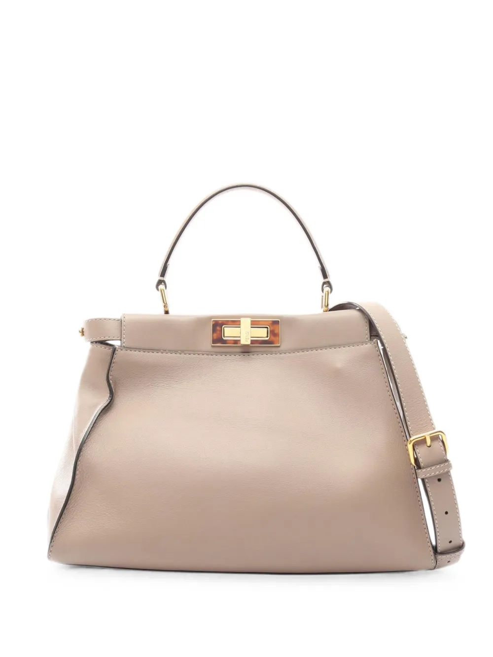 Fendi Pre-Owned 2010s Peekaboo leather two-way handbag - Toni neutri