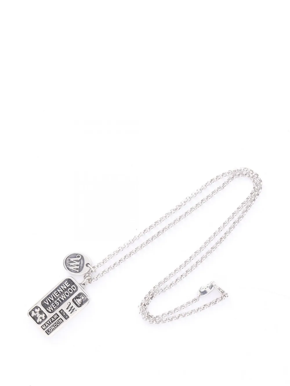 Vivienne Westwood Pre-Owned Lancelot plaque necklace - Argento