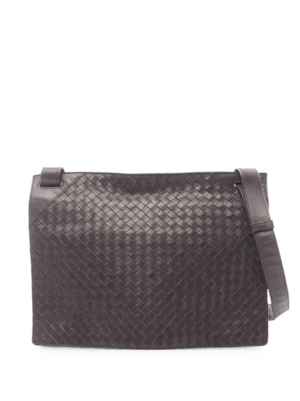 Bottega Veneta Pre-Owned 2000s Intrecciato messenger bag - Braun