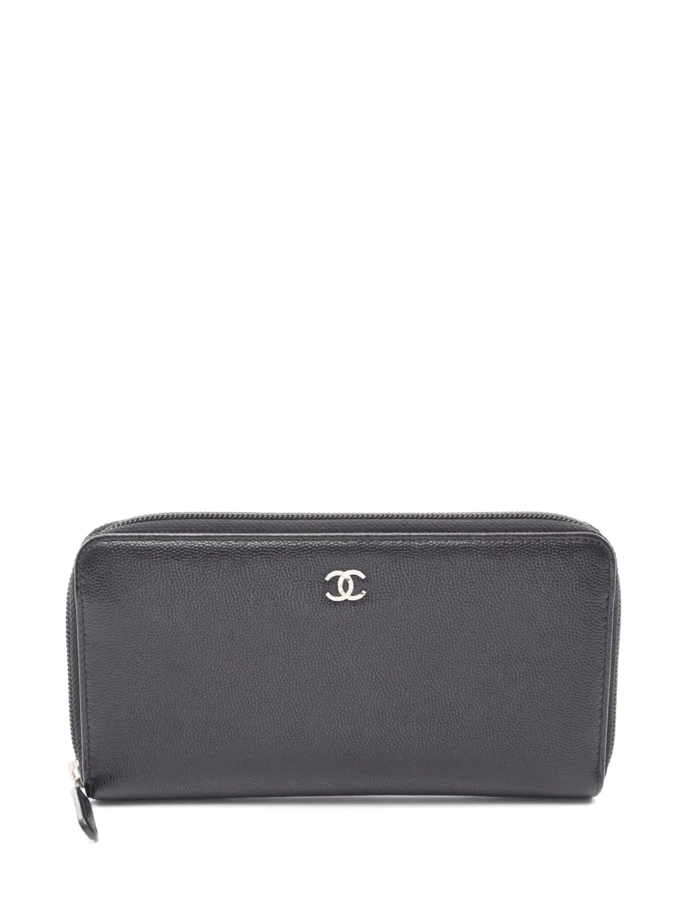 CHANEL Pre-Owned 2013-2014 CC zip-around wallet - Nero