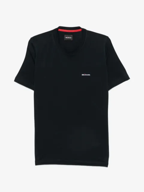 Kiton logo-embroidered T-shirt