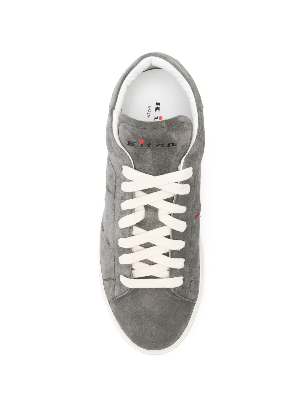Kiton suede lace-up sneakers Grijs