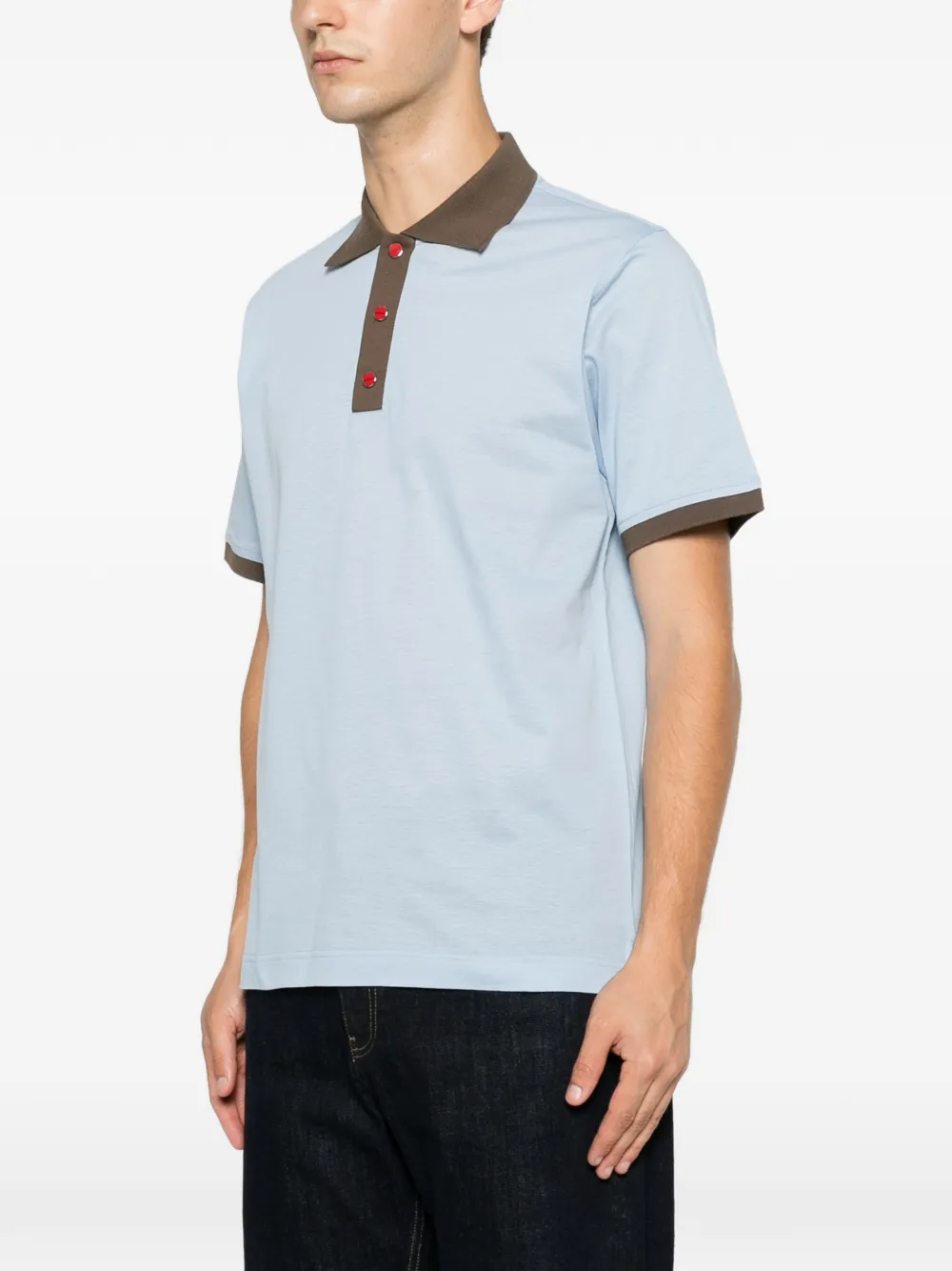 Kiton Poloshirt met contrasterende afwerking Blauw