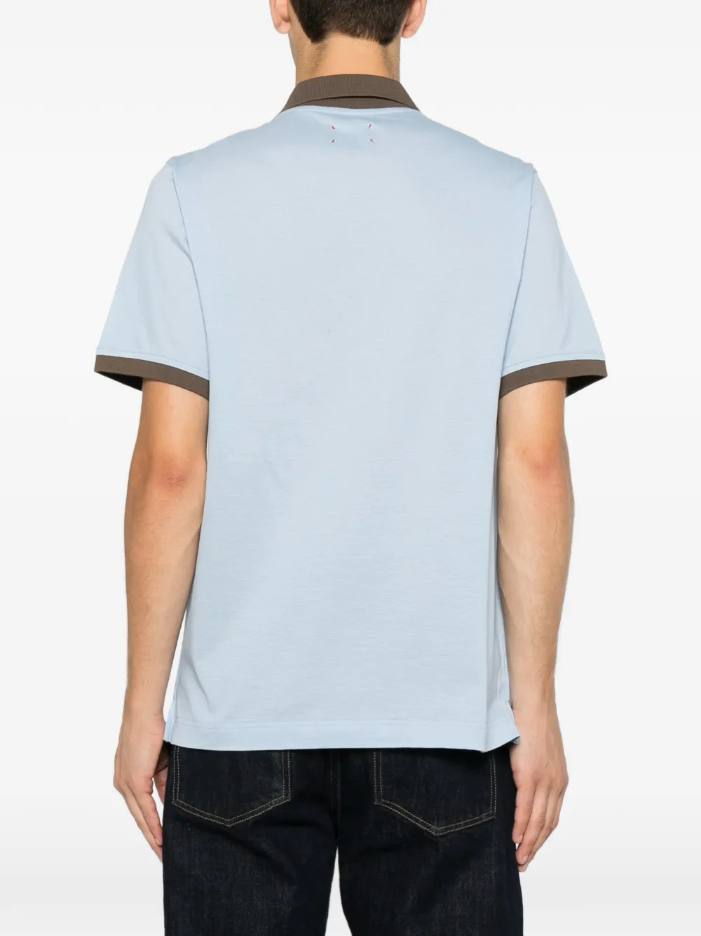 Kiton Poloshirt met contrasterende afwerking Blauw