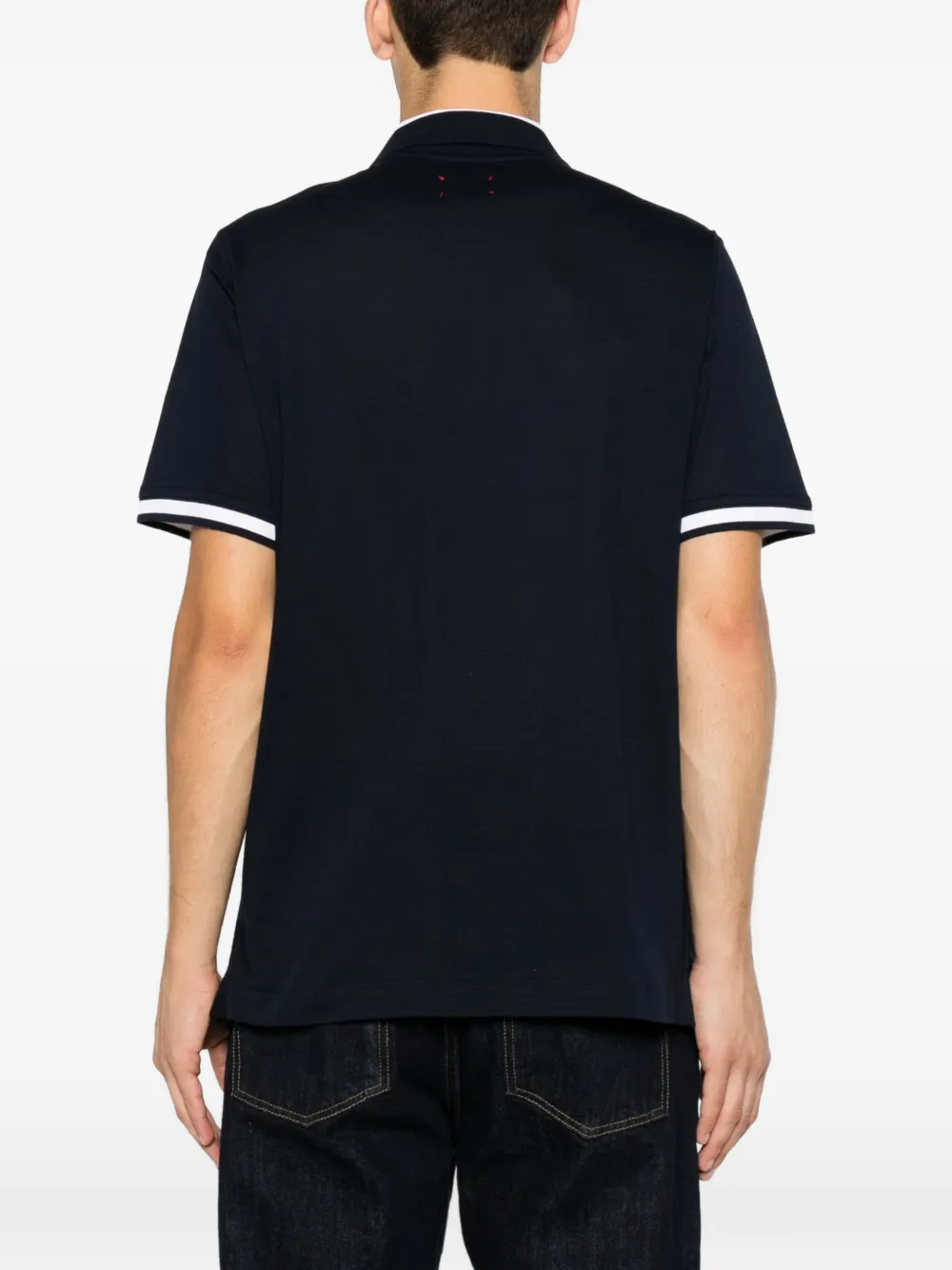 Kiton Poloshirt met rits Blauw
