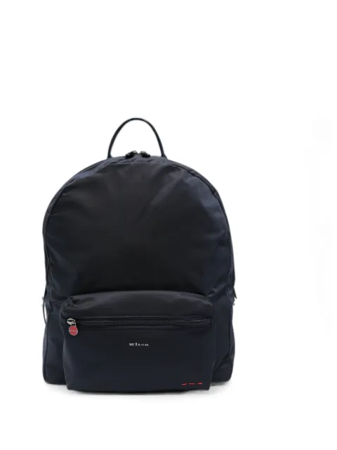 Kiton logo-plaque zip-fastening backpack