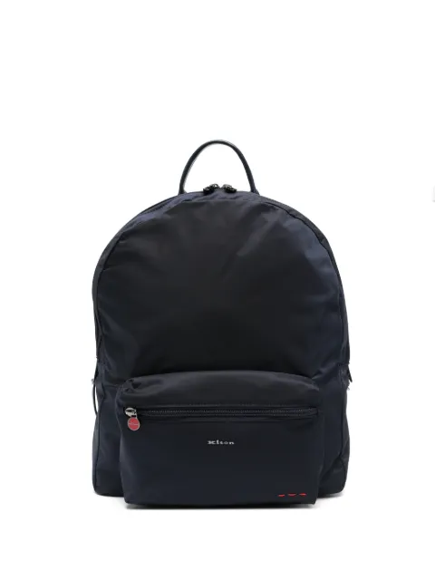Kiton logo-plaque zip-fastening backpack