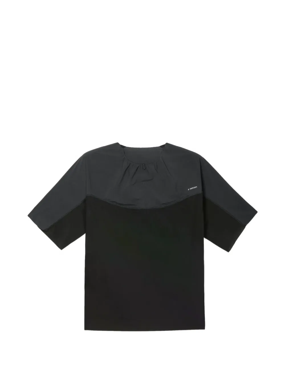 Satisfy T-shirt met vlakken en rits Zwart