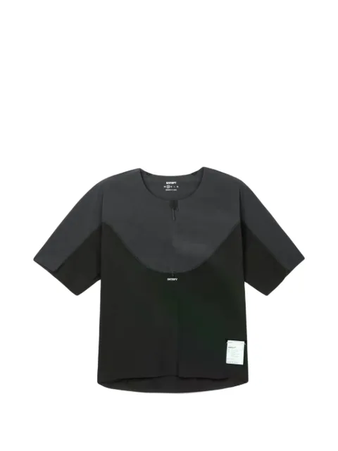 Satisfy camiseta a paneles con cremallera