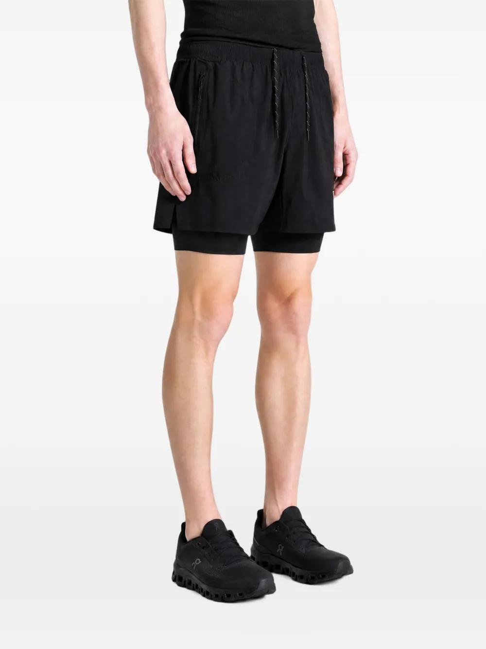 Satisfy Rippy™ 5" gelaagde trainingsshorts Zwart