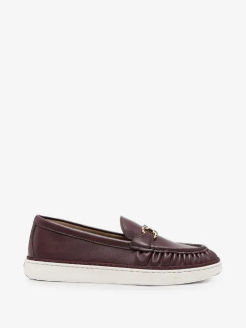 Gancini ruched loafers