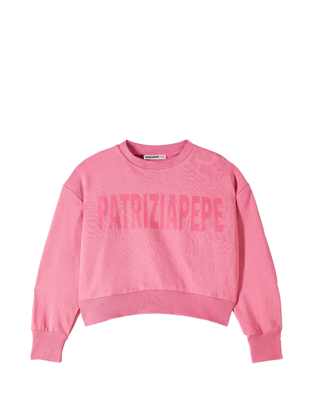 Patrizia Pepe logo-print cropped sweatshirt Roze