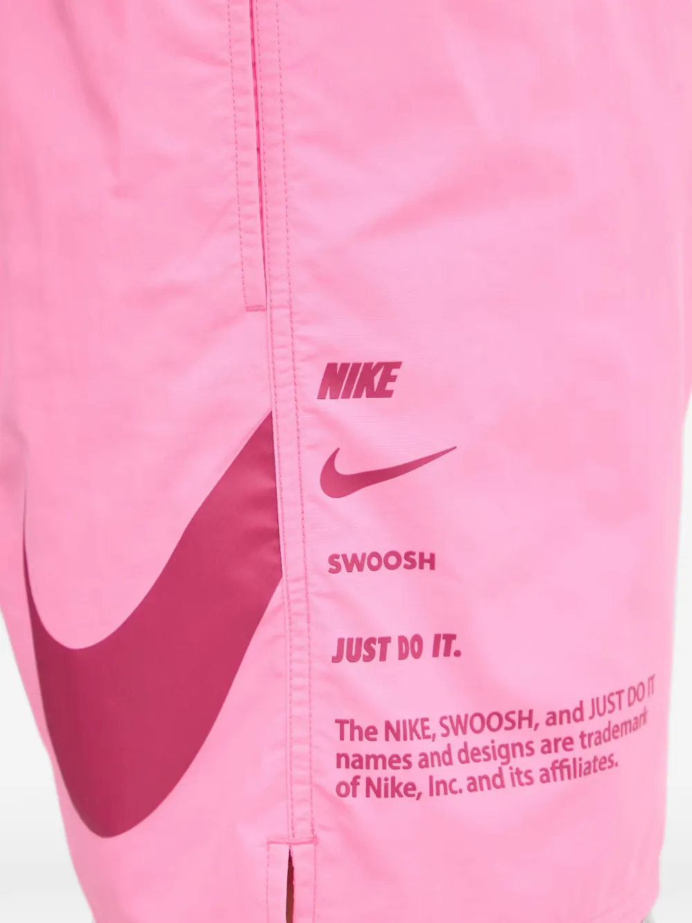 Nike Zwembroek met trekkoord en Swoosh-print Roze