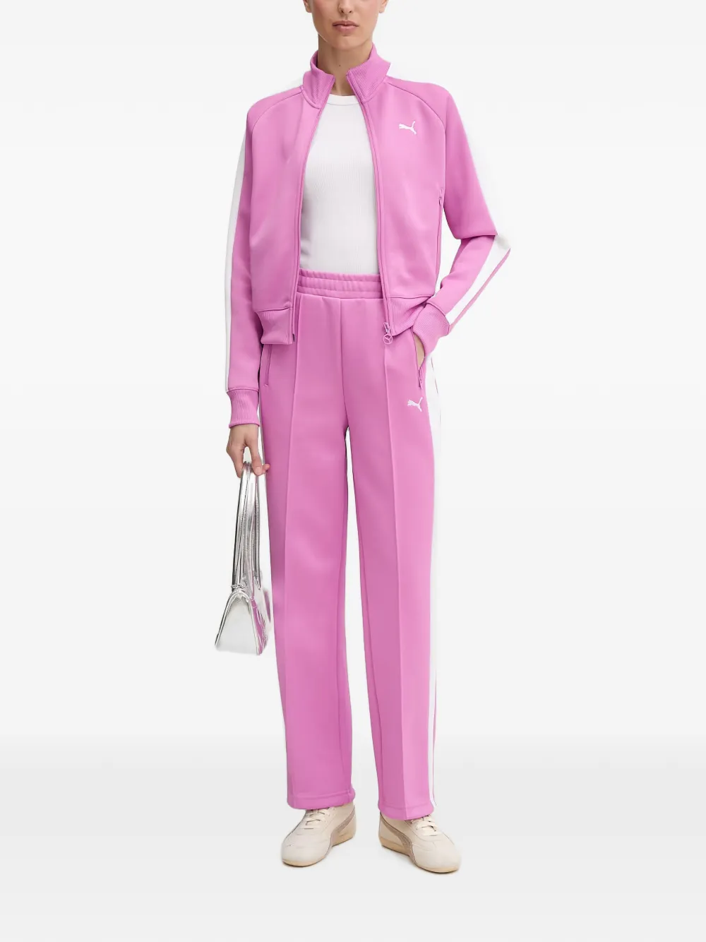 PUMA Trainingsbroek met geborduurd logo Roze