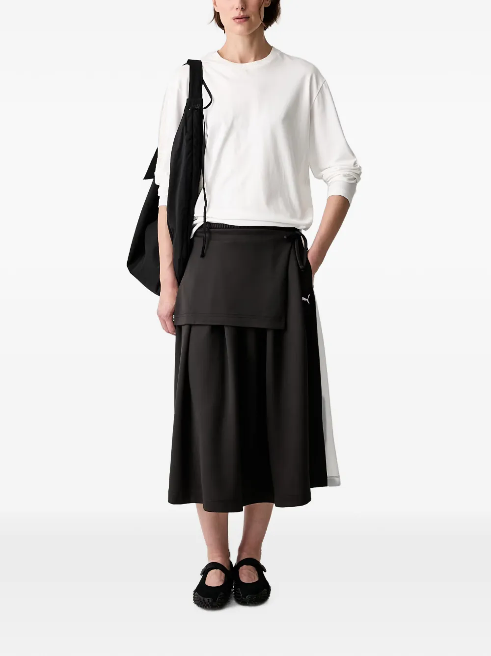 PUMA T7 midi-plooirok Zwart