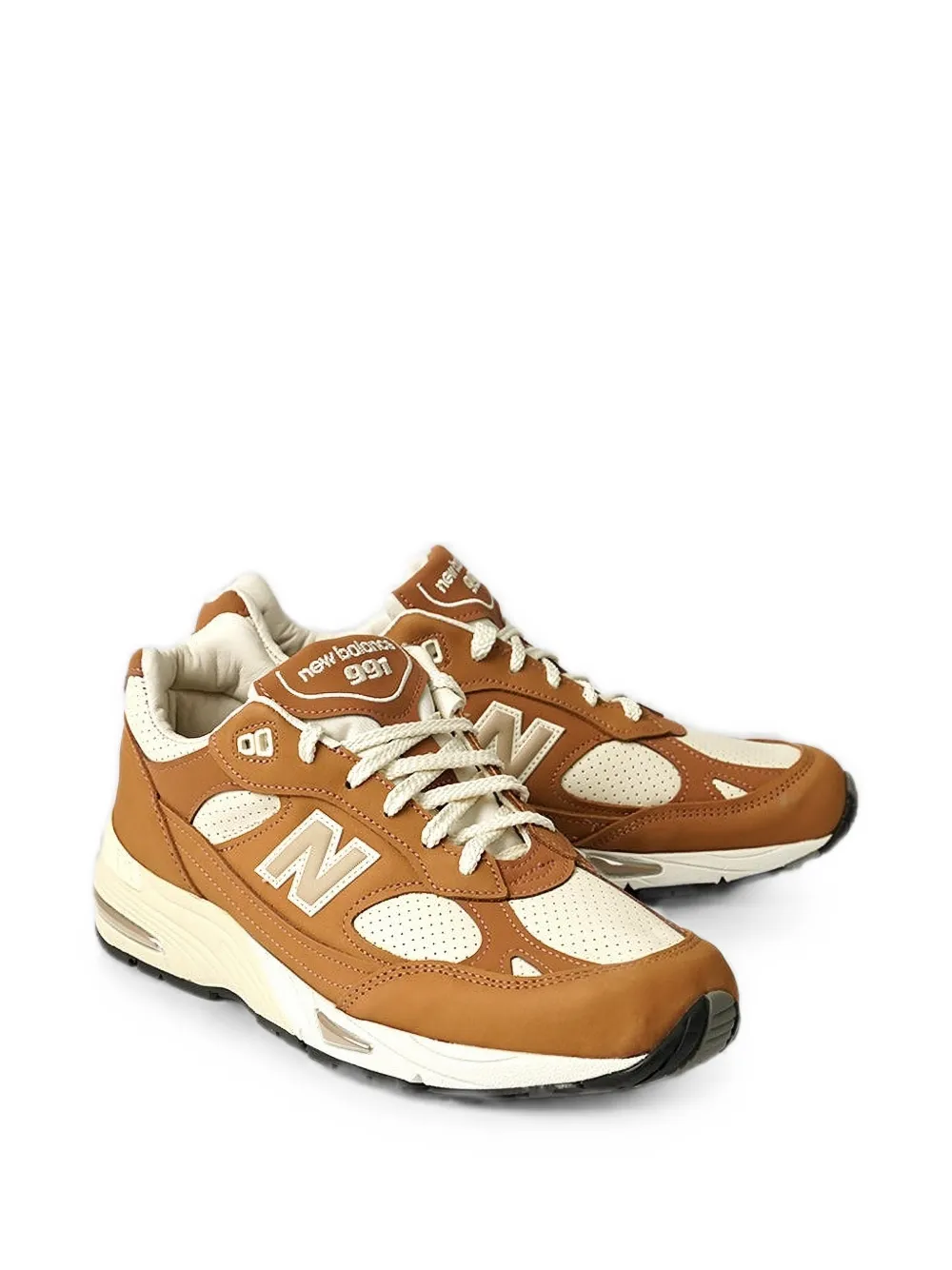 New Balance Made in UK 991v1 suede-panel sneakers Bruin