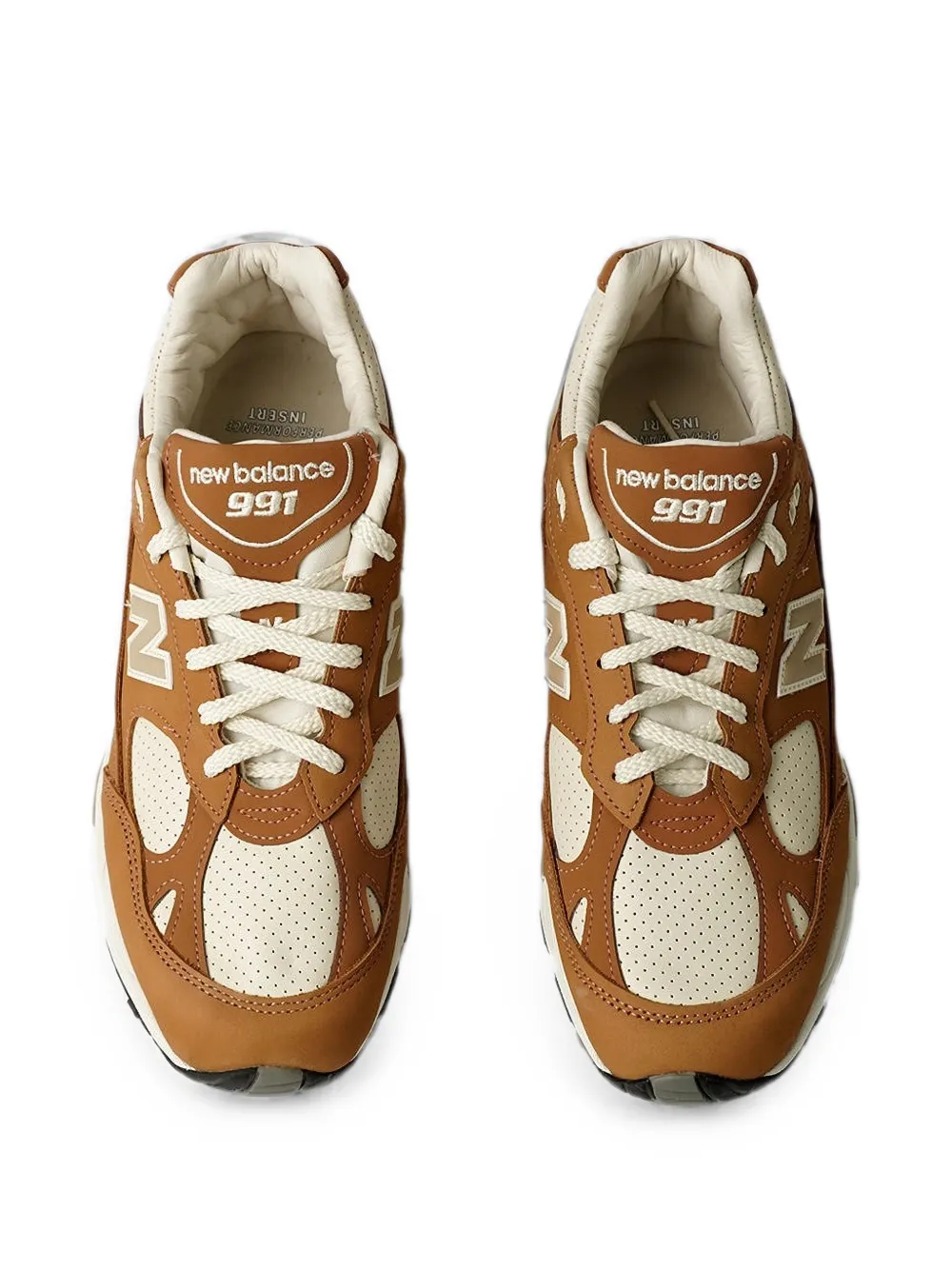 New Balance Made in UK 991v1 suede-panel sneakers Bruin