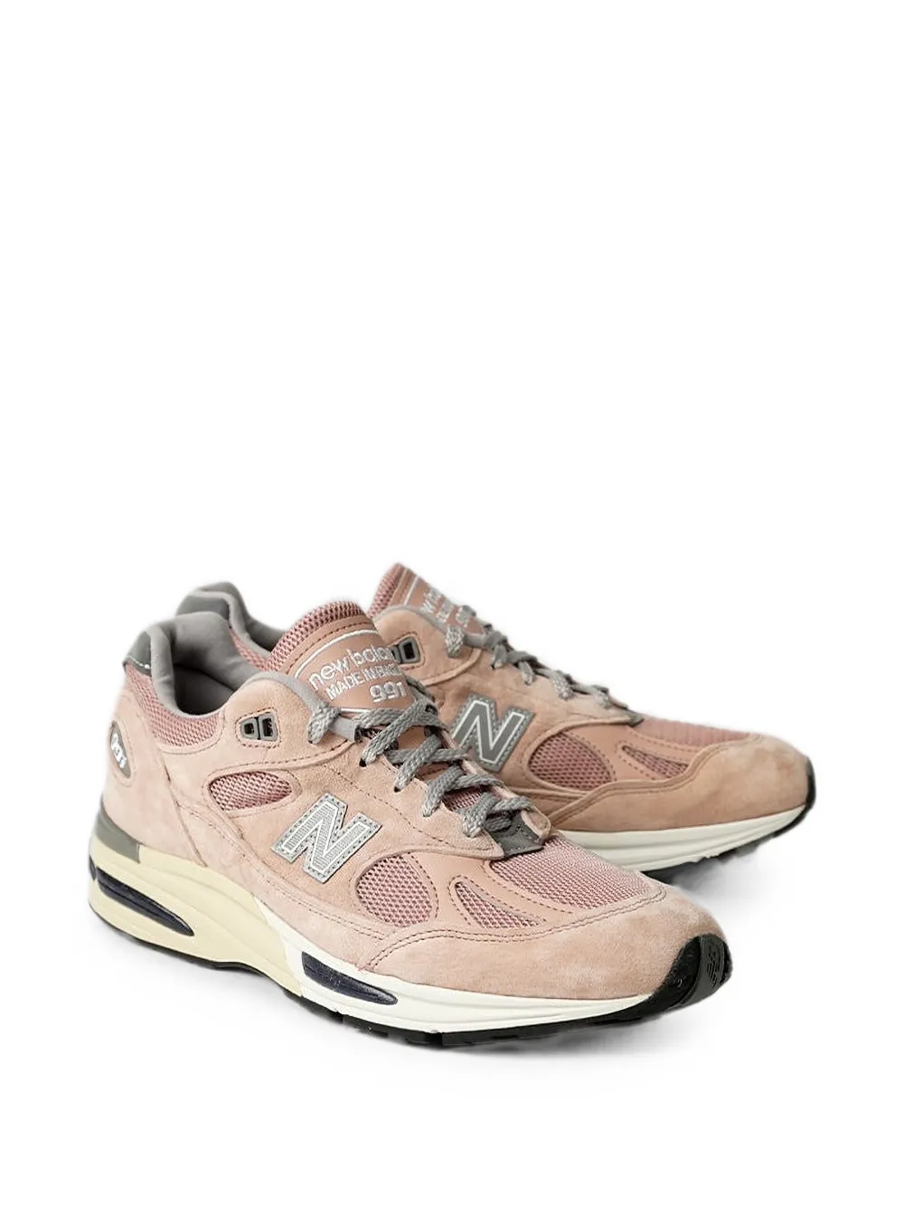 New Balance Made In UK 991v2 suede-panel sneakers Roze