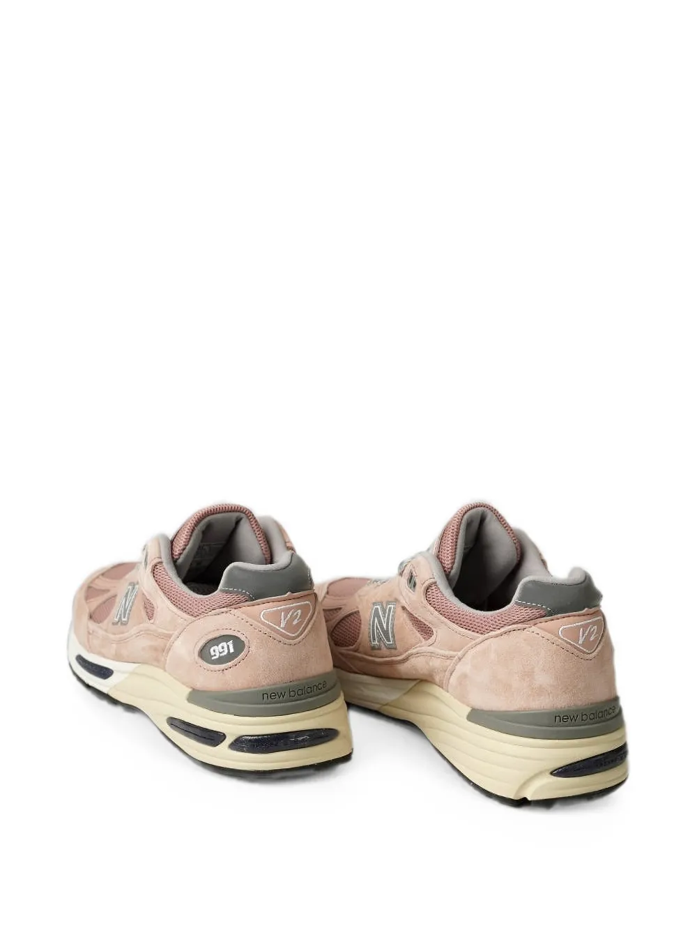 New Balance Made In UK 991v2 suede-panel sneakers Roze