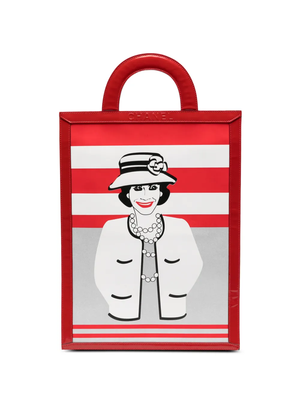 CHANEL Pre-Owned Mademoiselle profile tote bag - White