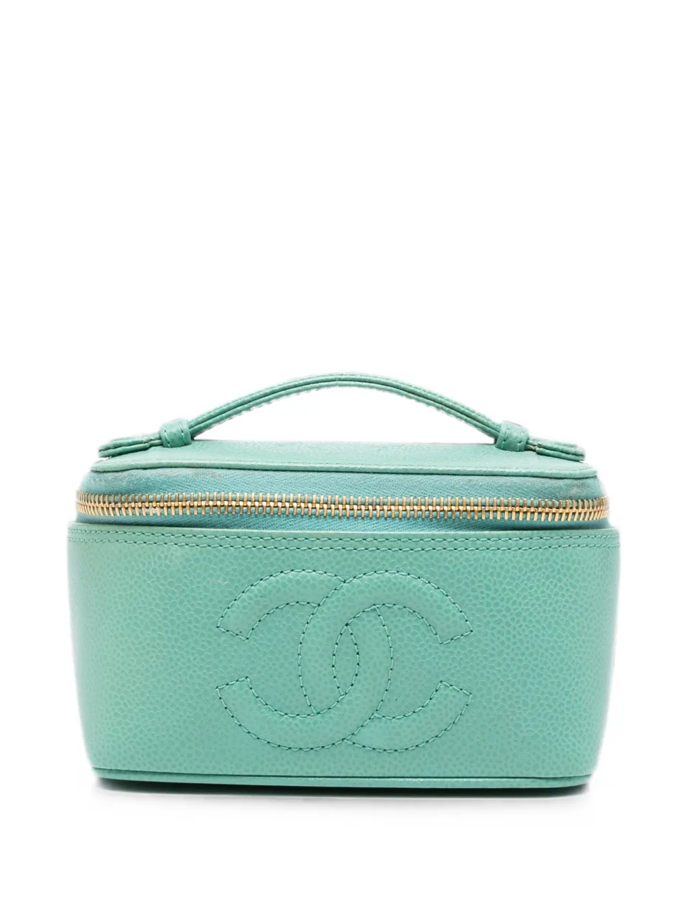 CHANEL Pre-Owned CC Vanity make up bag - Verde