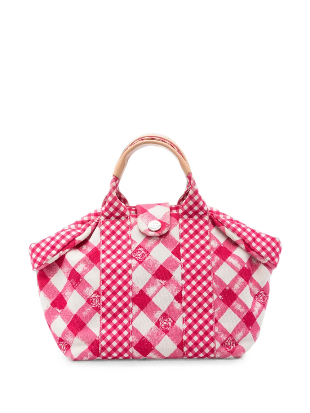 CHANEL Pre-Owned 2010-2011 gingham tote bag - Rosa