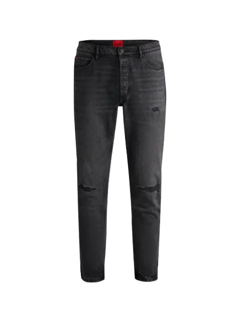 BOSS distressed-detail slim-fit jeans