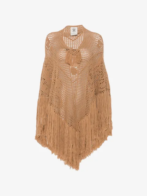 Chiara Is poncho tejido de crochet Peonia