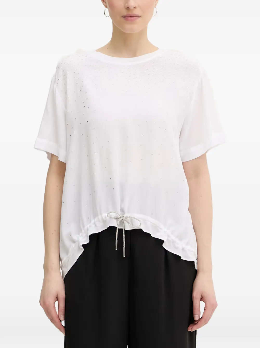 Silvian Heach Tibbig rhinestone-embellished top - Bianco