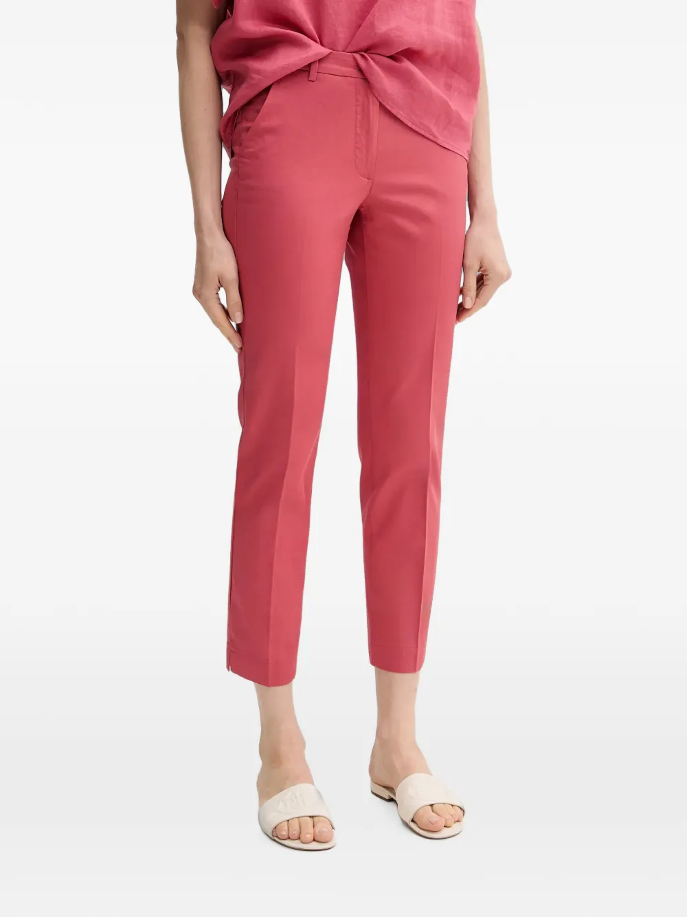 Sisley cropped tailored trousers - Rosa