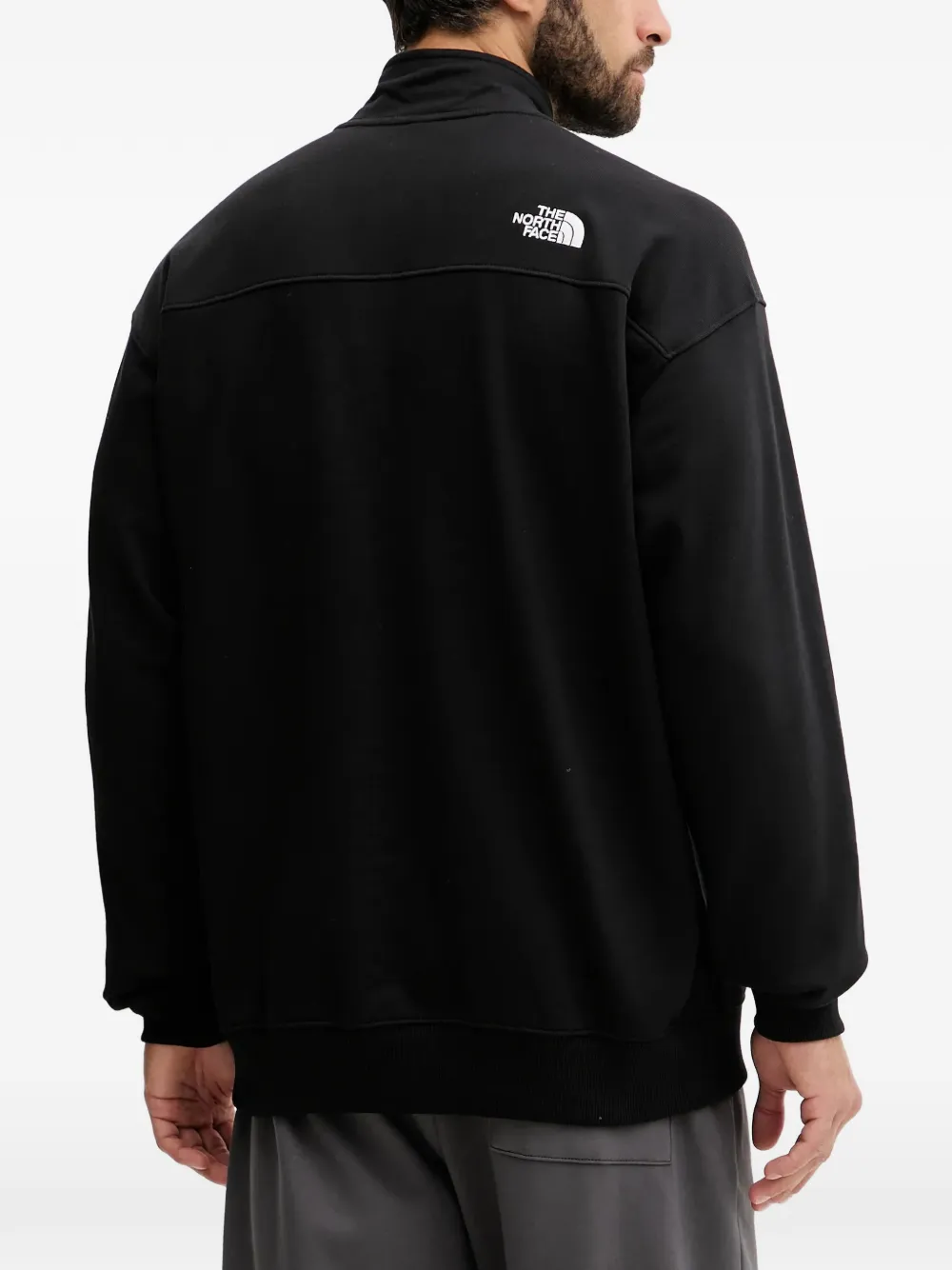 The North Face Sweater met geborduurd logo en rits Zwart