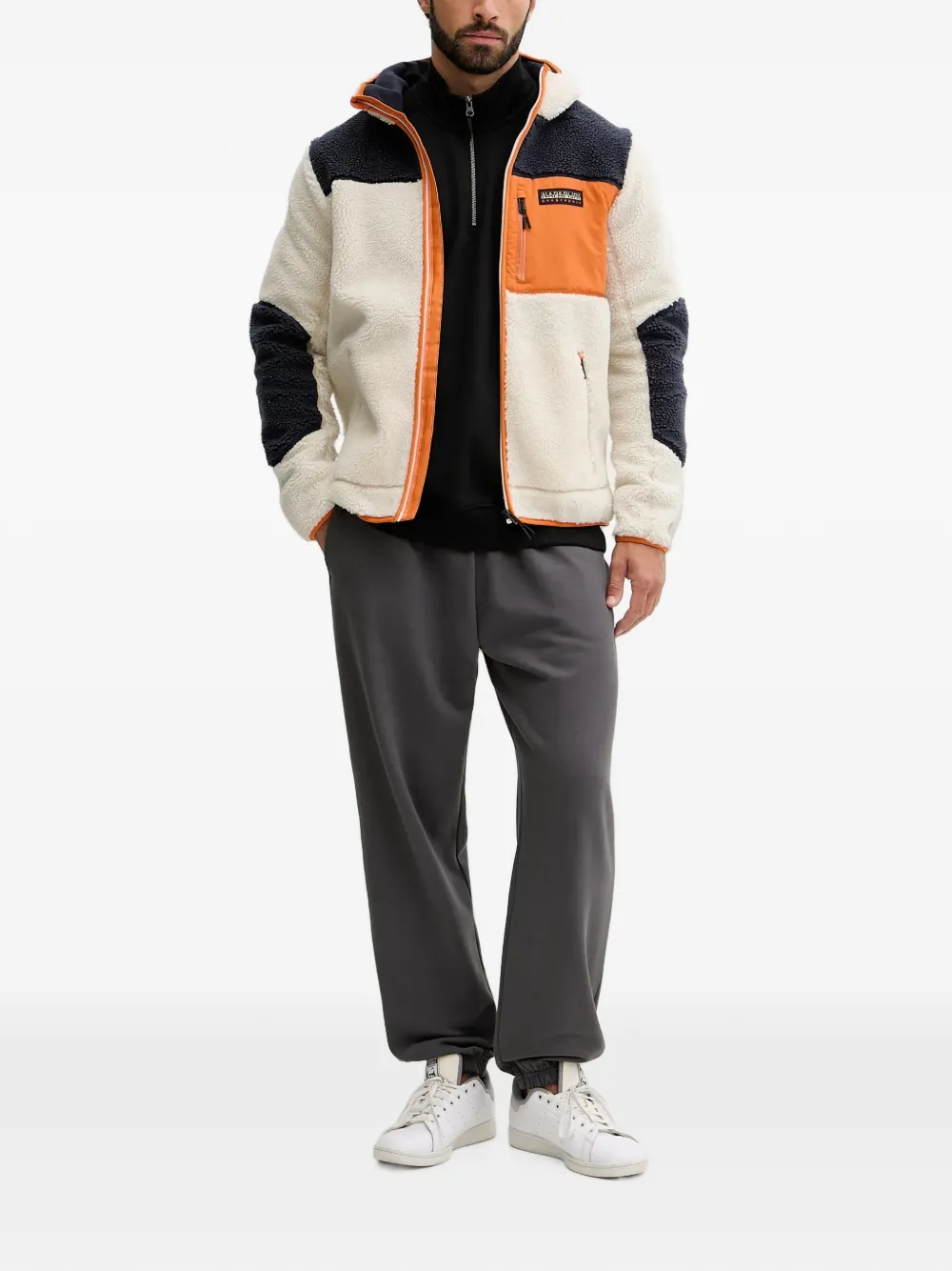 The North Face Sweater met geborduurd logo en rits Zwart